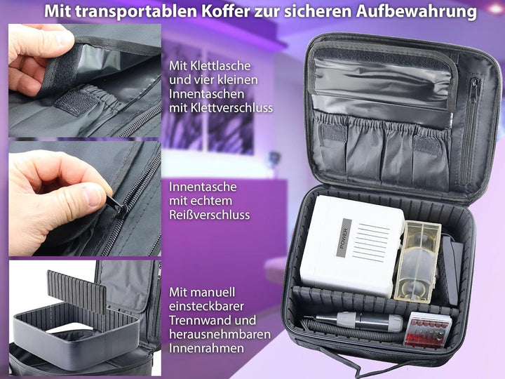Power Fusspflegegerät Pediküre Gerät zur Fusspflege mit starker Leistung bis zu 30.000 Umdrehungen E