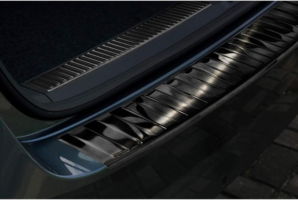 Schwarz Edelstahl Heckstossstangenschutz kompatibel mit Skoda Superb III Combi 2015-2019 & Facelift
