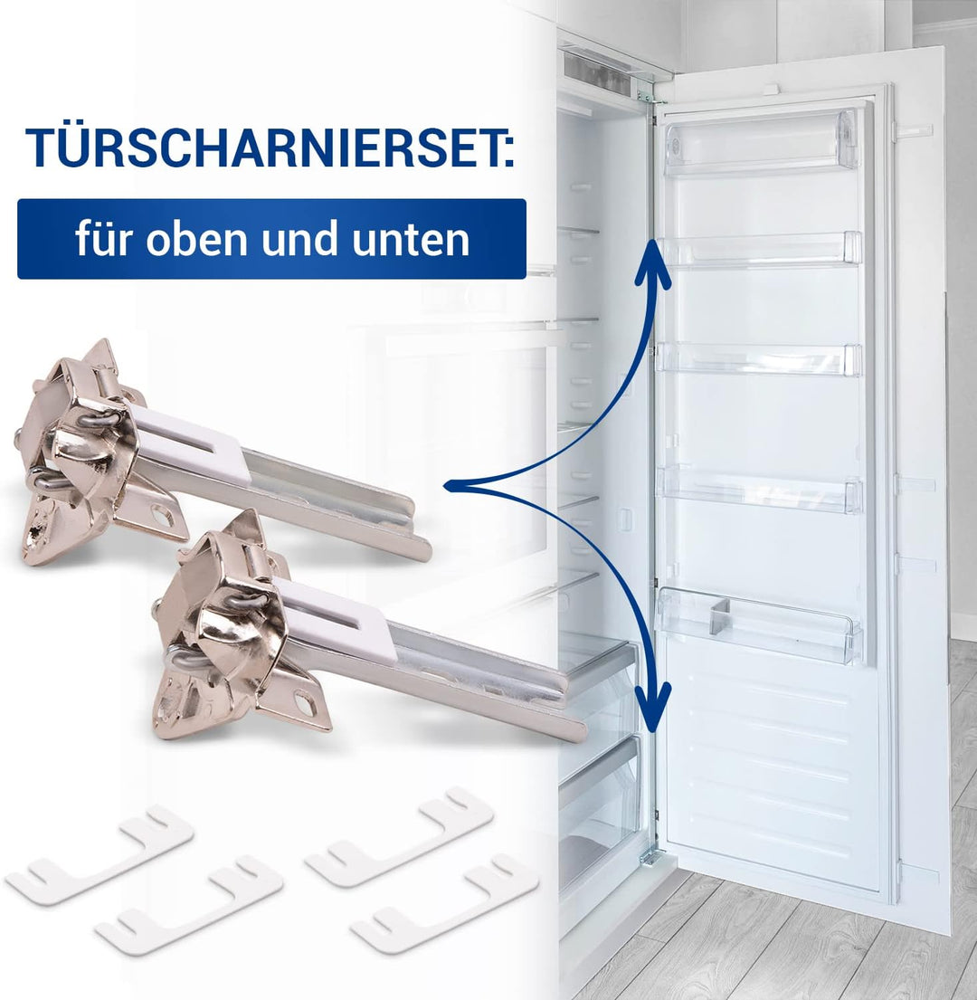 VIOKS Kühlschrank Scharnier 2x Set Ersatz für Bosch Siemens 268698/00268698 - Tür Montage Set passen