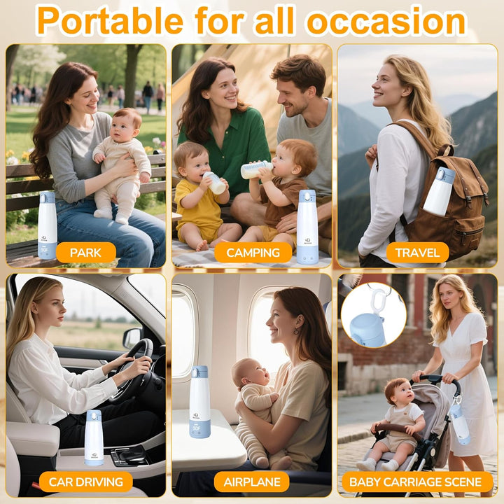 BEBOAN Tragbarer Flaschenwärmer Baby für unterwegs 12 Unzen grosse Kapazität, USB-C mit 55W Ladegerä