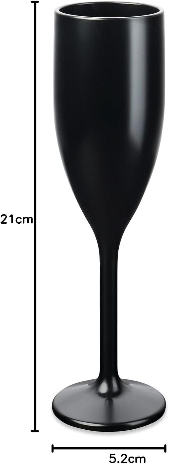 Schramm® Mehrweg Sektgläser in schwarz wählbar 6, 12, 24 oder 48 Stück 150 ml Champagner Glas Sektfl