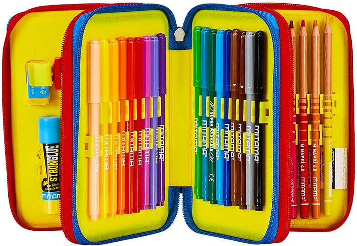 Seven Pen Pad Federmäppchen, Mäppchen, Mehrfarbig, Federtasche für Schreibwaren, Etui mit Stiften, K