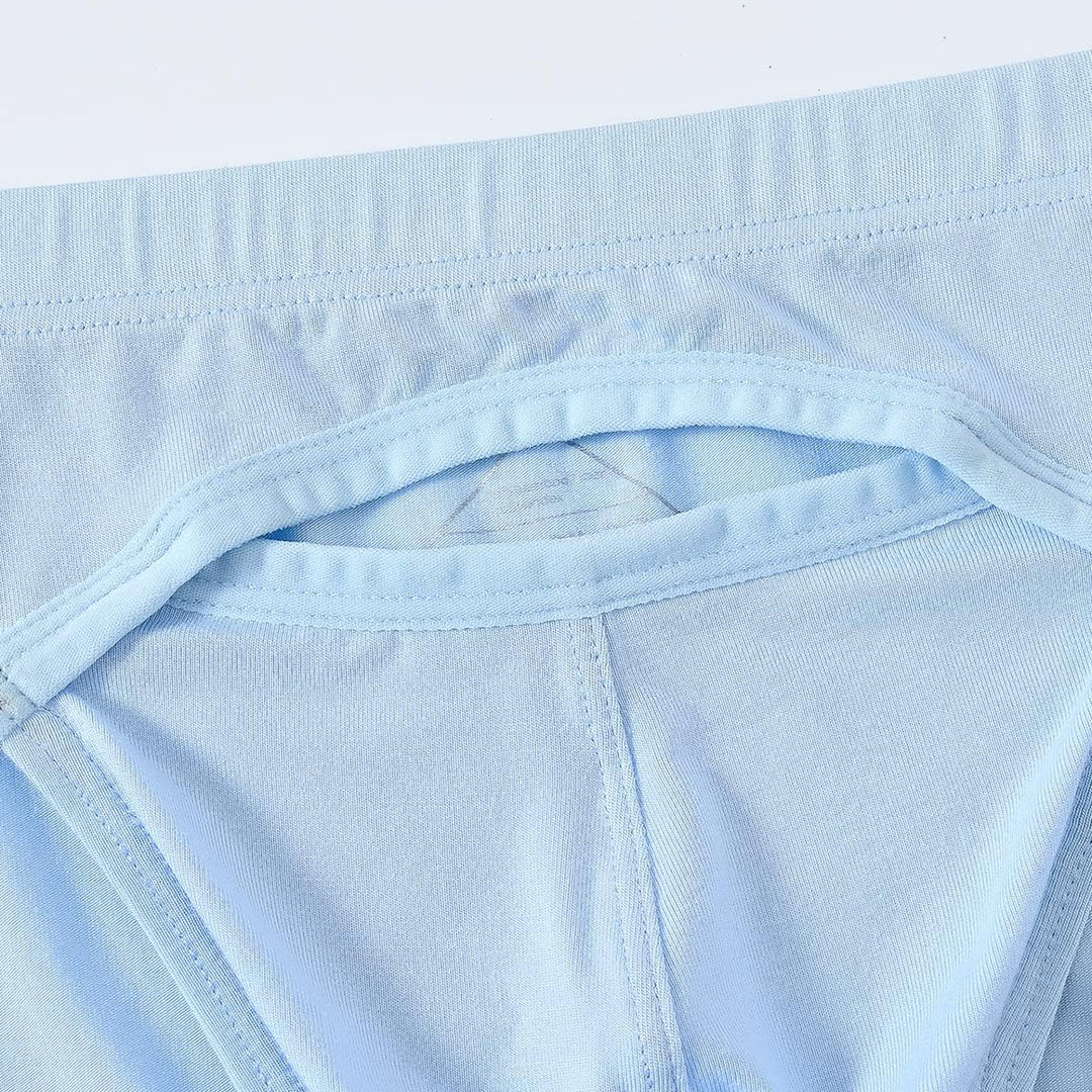Herren Bikini Slip aus Bambusfaser Weiche Atmungsaktive Komfortable Unterwäsche mit Grossem Beutel B