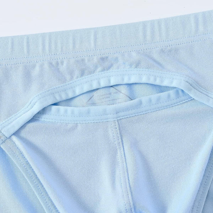 Herren Bikini Slip aus Bambusfaser Weiche Atmungsaktive Komfortable Unterwäsche mit Grossem Beutel B