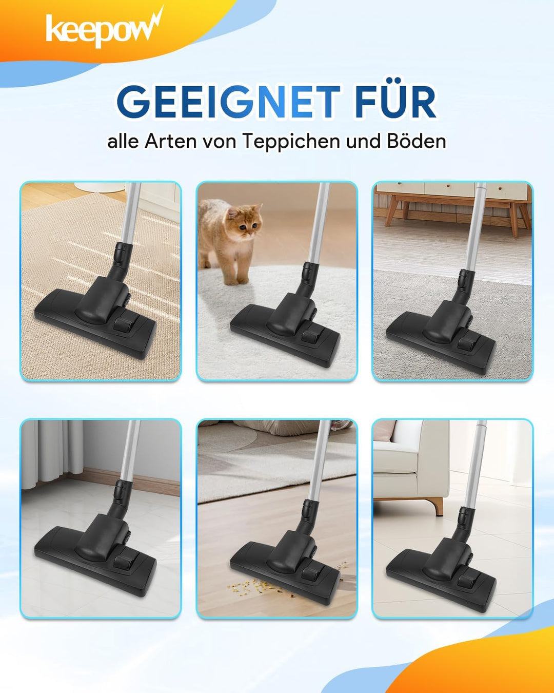 KEEPOW 35mm Universal Staubsaugerdüse Staubsauger Bodendüse für Miele S1/S2/S4/S5/S6/S8 Staubsauger,