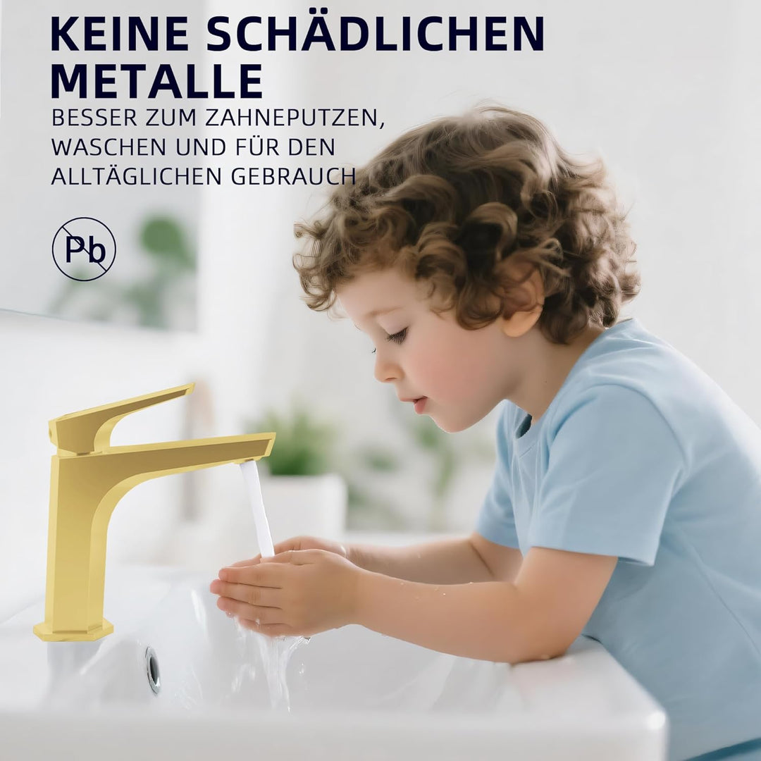 BELZ Wasserhahn Bad, Einhandmischer Waschtischarmatur, Armatur Badezimmer, Mischbatterie Waschbecken