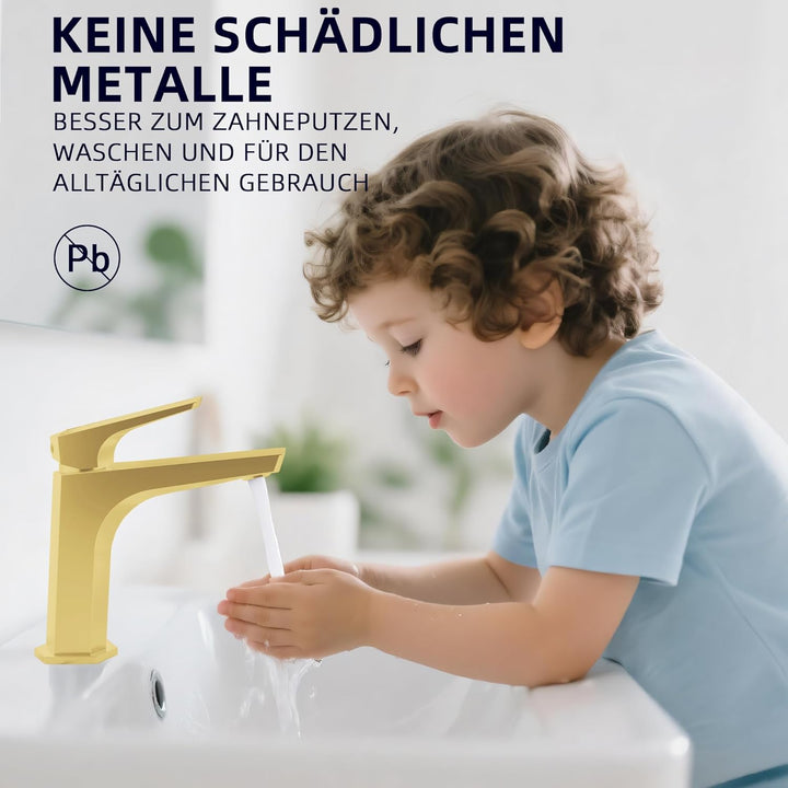 BELZ Wasserhahn Bad, Einhandmischer Waschtischarmatur, Armatur Badezimmer, Mischbatterie Waschbecken