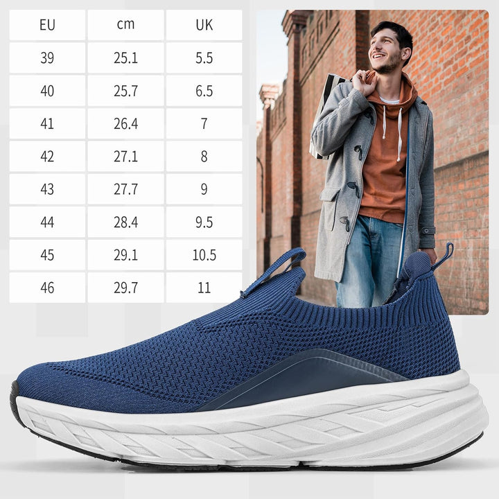 Sosenfer Slip On Sneaker Herren Ohne Schnürsenkel Schuhe Sportschuhe Laufschuhe Leichte Atmungsaktiv
