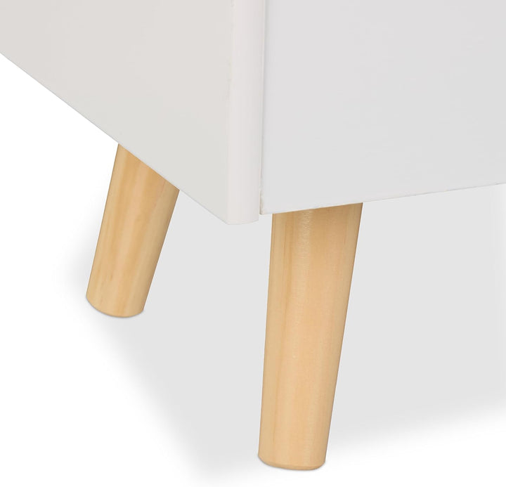 Relaxdays Kindertruhe, Wolken-Design, HxBxT: 45x58x28 cm, MDF, für Bücher & Spielzeug, offene Spielz