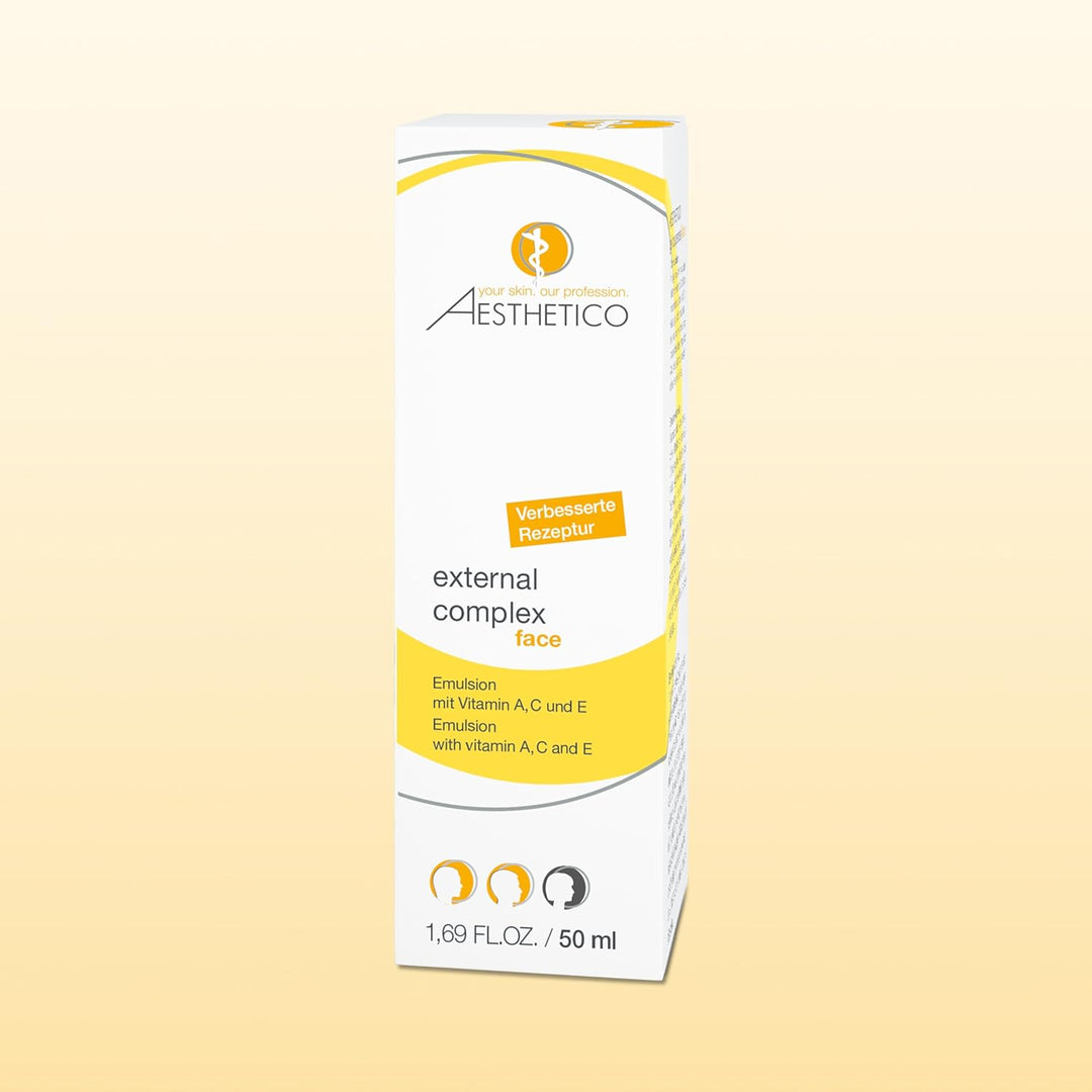 AESTHETICO external complex - Anti-Aging-Emulsion für reife Haut, pflegt mit Vitaminkomplex und biet
