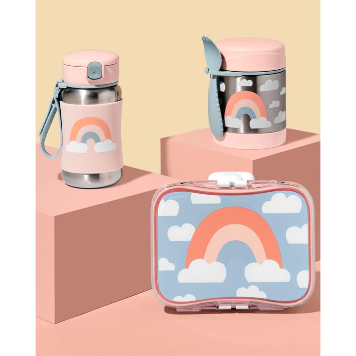 Skip Hop Schnabeltasse für Kleinkinder, mit Strohhalm, Sparks, Edelstahl, Regenbogen