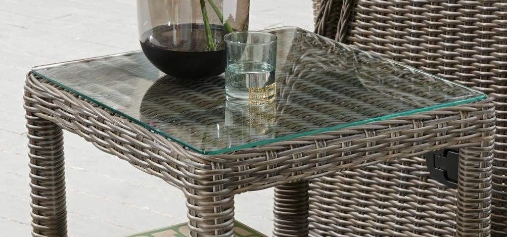 Destiny Loungetisch Merano Tisch Polyrattan Beistelltisch Kaffeetisch 46 x 46 cm - Ohne Sessel