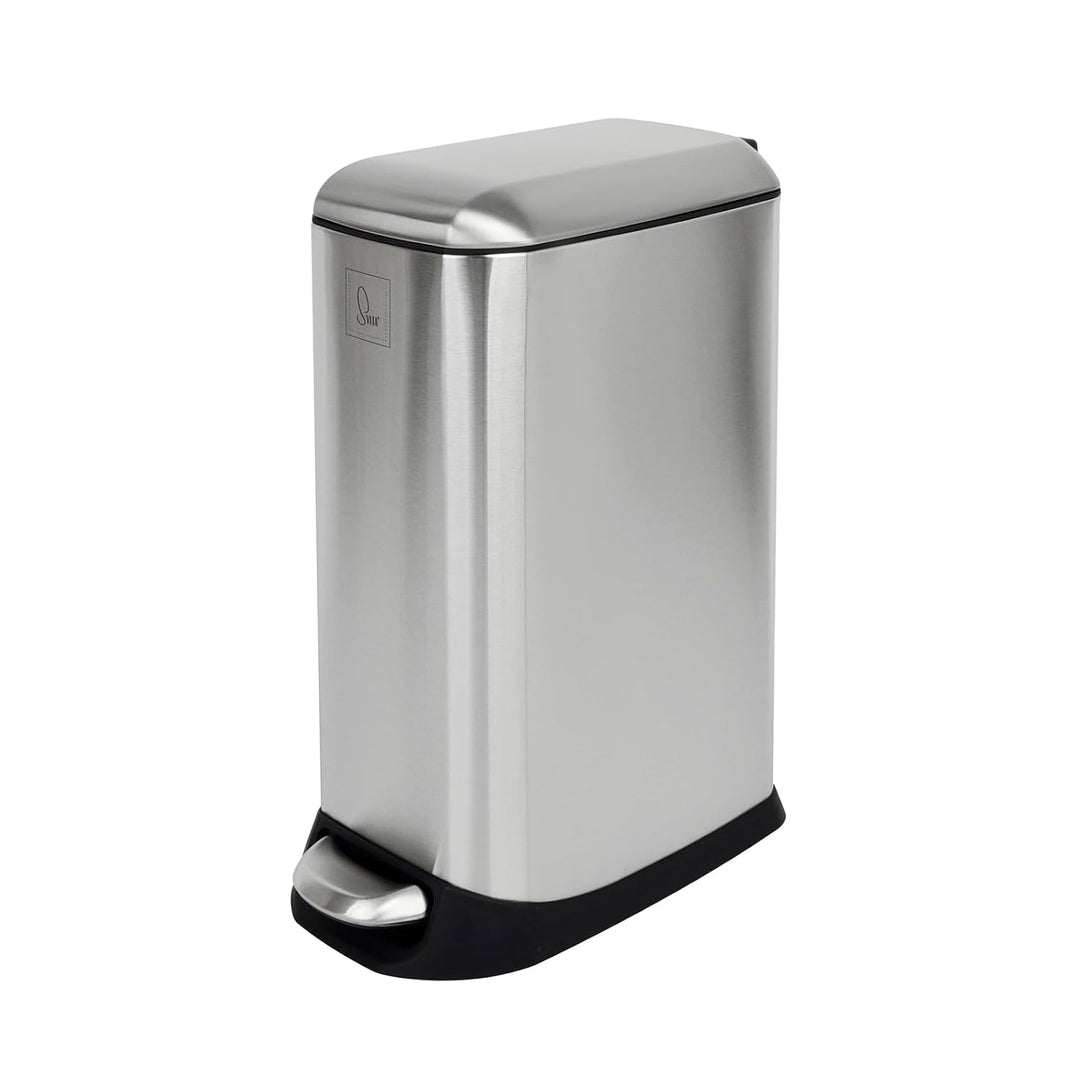 SVITA TS12 Edelstahl Mülleimer Treteimer Abfalleimer 12l inkl. Inneneimer Kunststoff Pedal Softclose
