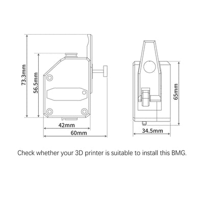 IMETRX Dual Drive Gear Extruder Bowden Extruder Zahnrad (2Stück/Packung) für Prusa i3 Anycubic Mega