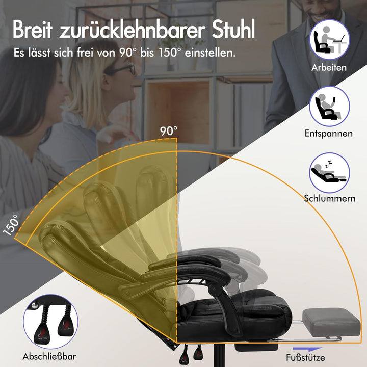 ALFORDSON Chair Bürostuhl, Computer-Schreibtischstuhl, Gaming-Drehstuhl für Computer-Arbeitstisch, e