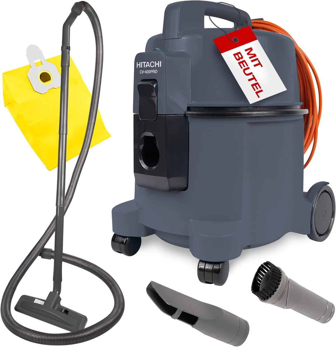HITACHI Staubsauger CV-400P PRO + Beutel + HEPA Filter 4,5L - Profi Bodenstaubsauger 880W leise 74 d