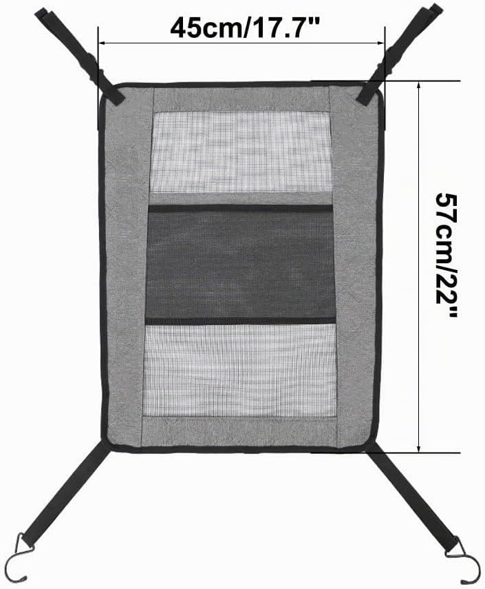 DONGKER Hundegitter Auto, Trennnetz Hund mit Aufbewahrungstasche, 57x45 cm, Universal Sicherheitsbar
