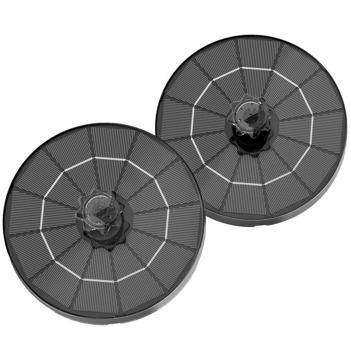 AISITIN 2PCS Solar Springbrunnen für Aussen mit Düsenaufbewahrung, 3,5W Solarbrunnen für Draussen mi