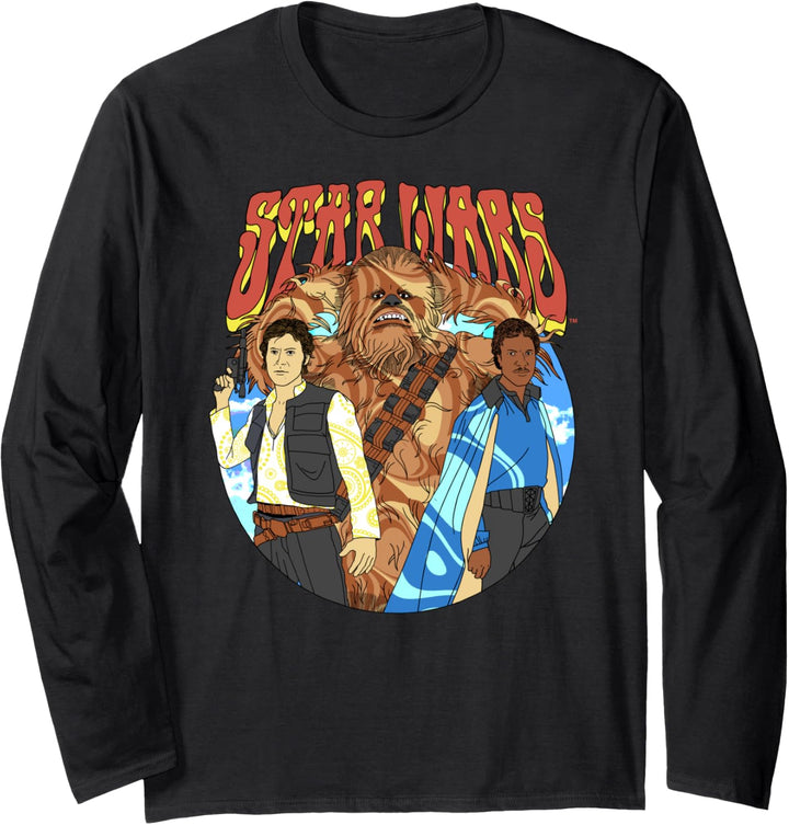 Star Wars Han & Buddies Cartoon Portrait Langarmshirt