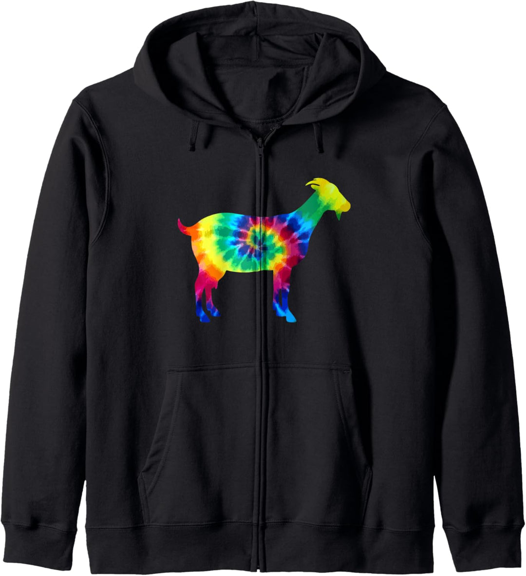 Ziege Tie Dye Vintage Hippie Bauer Ziege Kapuzenjacke