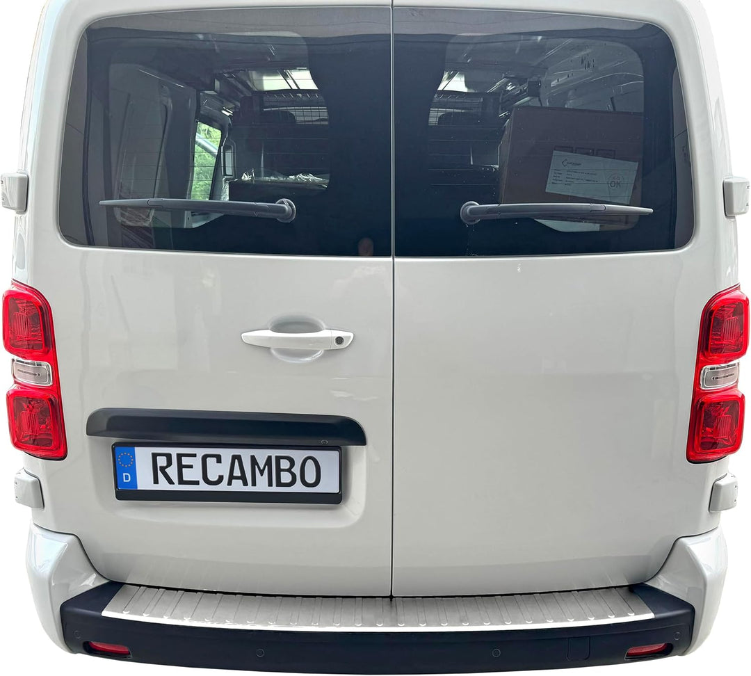 RECAMBO Ladekantenschutz Edelstahl matt gebürstet mit Textur - kompatibel für Toyota ProAce - BJ ab