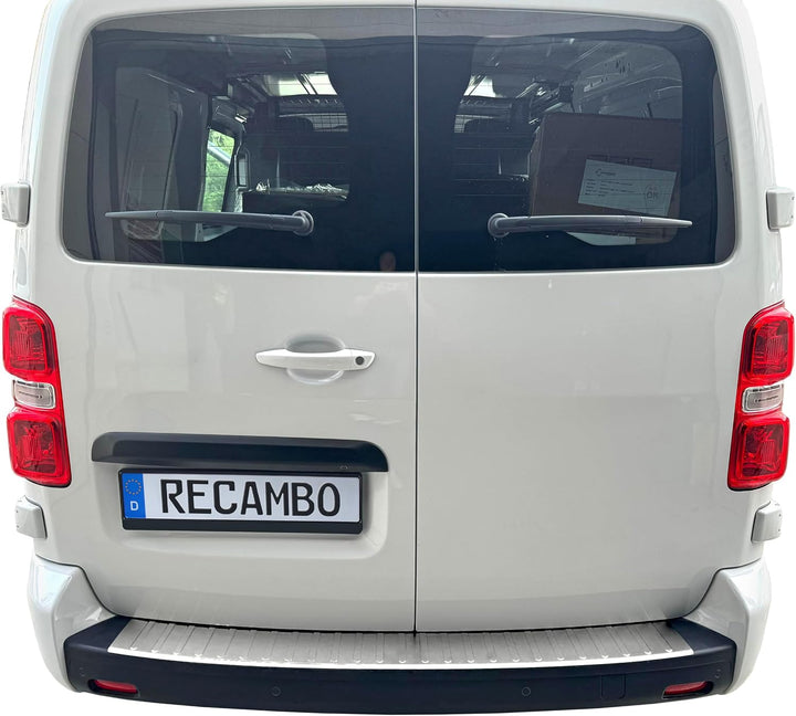 RECAMBO Ladekantenschutz Edelstahl matt gebürstet mit Textur - kompatibel für Toyota ProAce - BJ ab