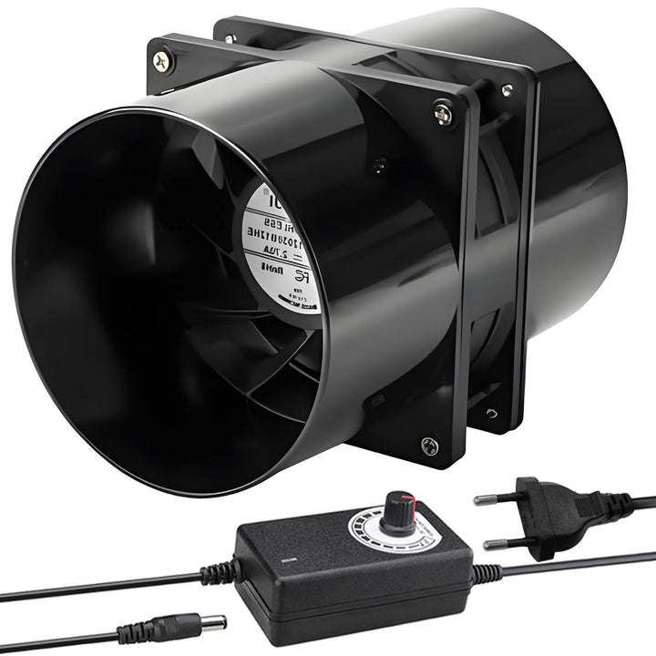 Joycabin 100mm Rohrventilator Abluftventilator Rohrlüfter mit Geschwindigkeitsregler, Rohrventilator