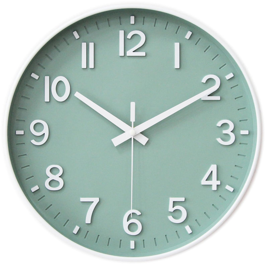 HZDHCLH 30cm Lautlos Wanduhr Schleichende Sekunde mit Arabisch Ziffer ohne Ticken für Dekoration Woh