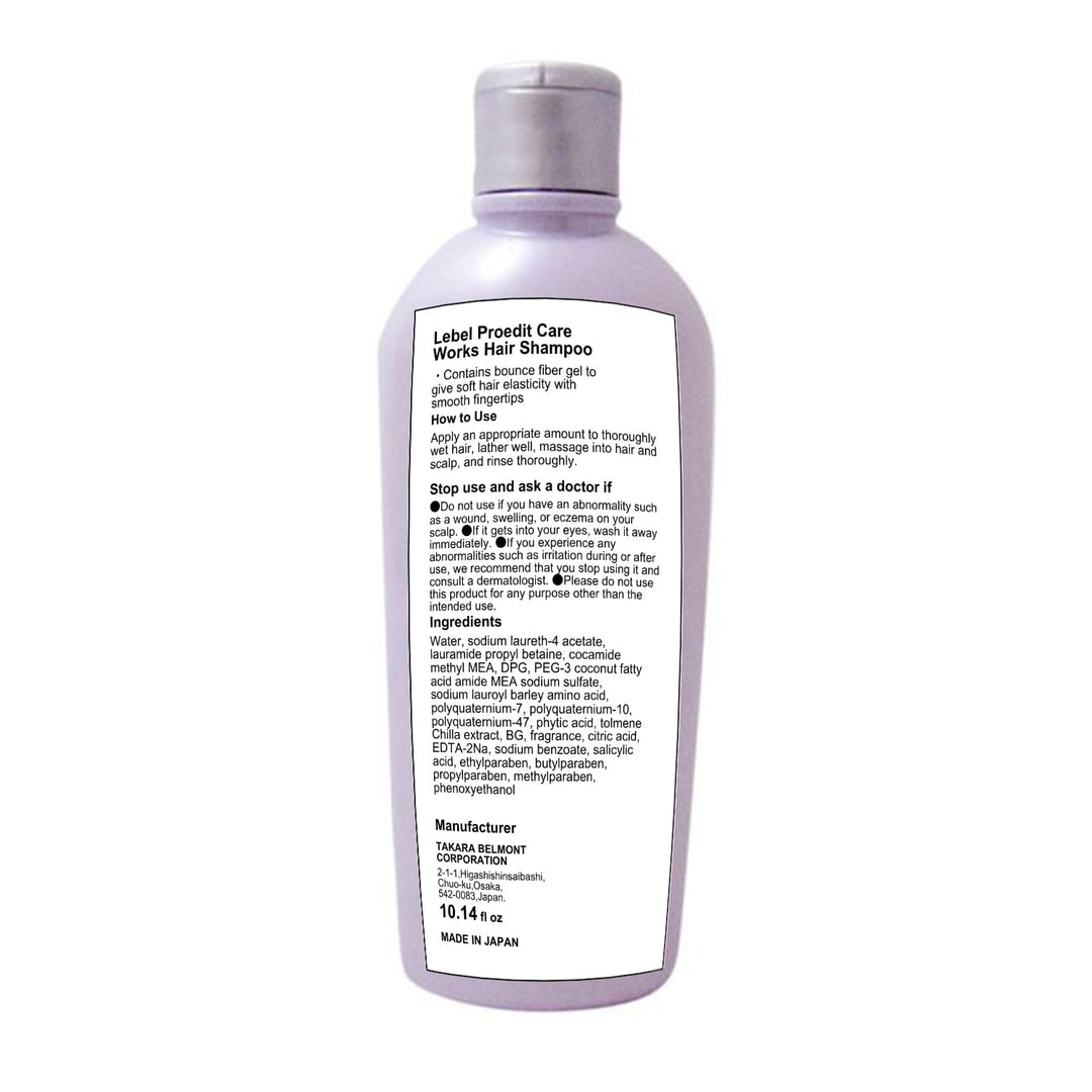 Lebel Proedit Care Works Hair Shampoo Bounce Fit - 300ml (Green Tea Set)