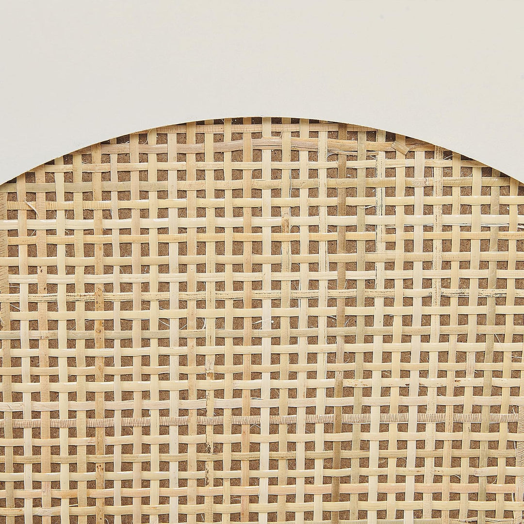 Sideboard Rattan weiss / beige 3 Türen 120 x 40 x 40 cm moderne Kommode Uyuni