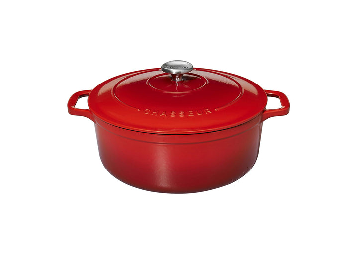 Chasseur - Gusseisen Bräter rund 24 cm - 4,0 L - Rubinrot 4724
