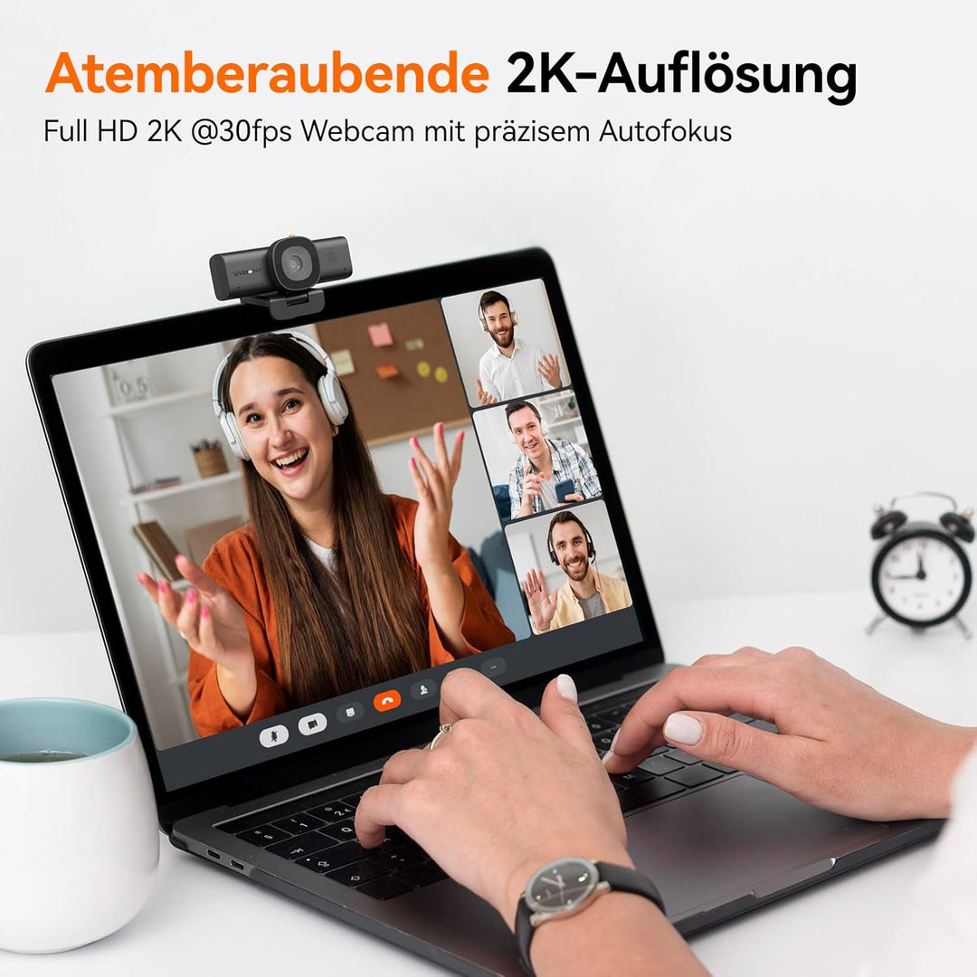 SVBONY SVN W1 2K/30fps pc Kamera für Zoom, Sitzungen Und Videoanrufe | Zwei in Einem Full HD Webcam