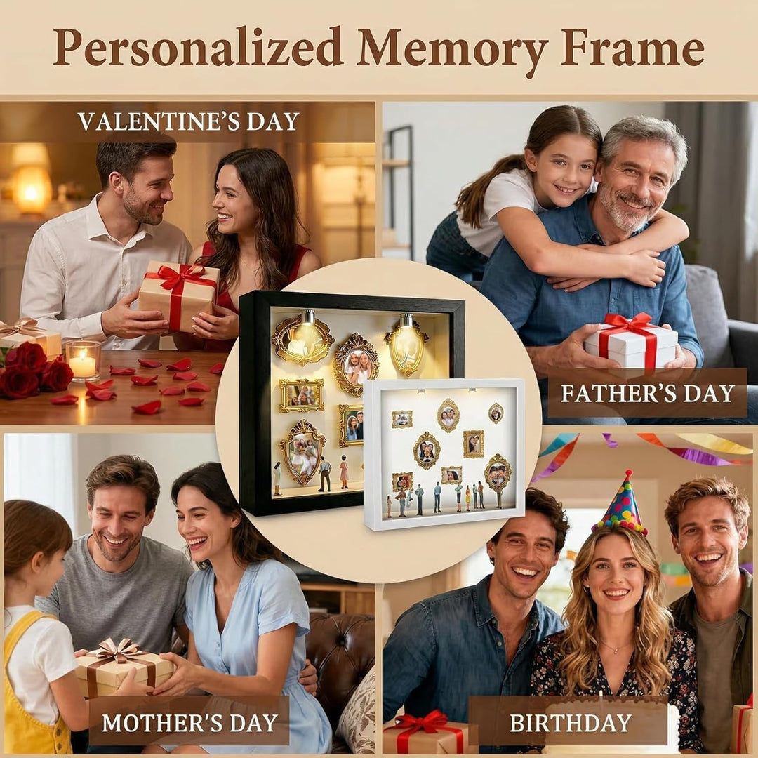 Dandin DIY Mini Museum Silhouette Box, Mini Menschen Figuren Museum, Minis Picture Frames Mit Beleuc