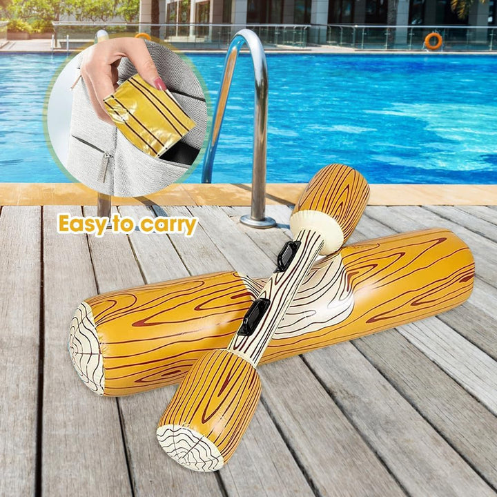 4PCS Set Aufblasbare Pool Spielzeug, Aufblasbares Schwimmendes Wasserspielzeug mit 2 aufblasbaren Ka