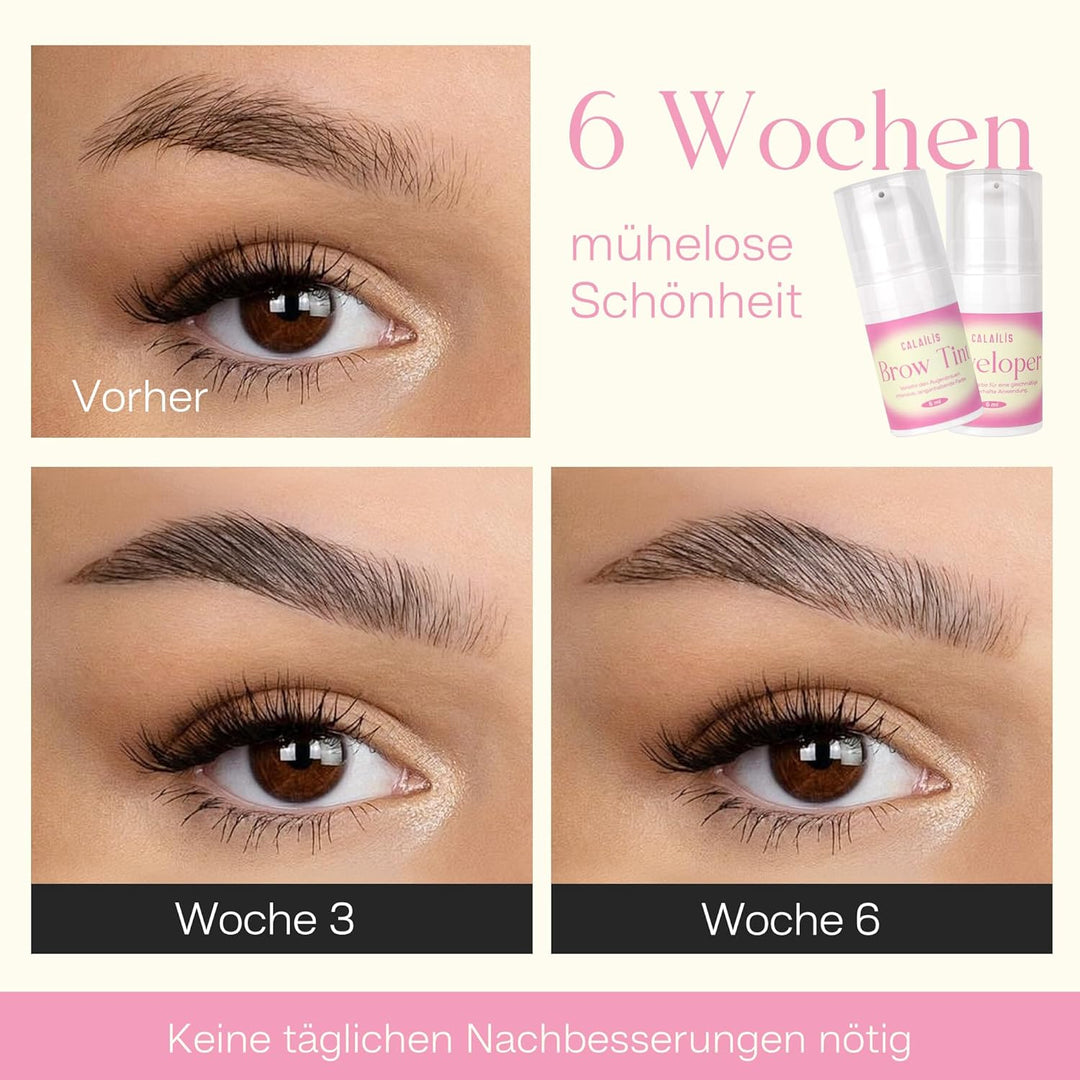 CALAILIS Wimpernlifting Set und Augenbrauenfarbe Set, 2-in-1 Lash Lifting und Brow Tint Kit für Natü