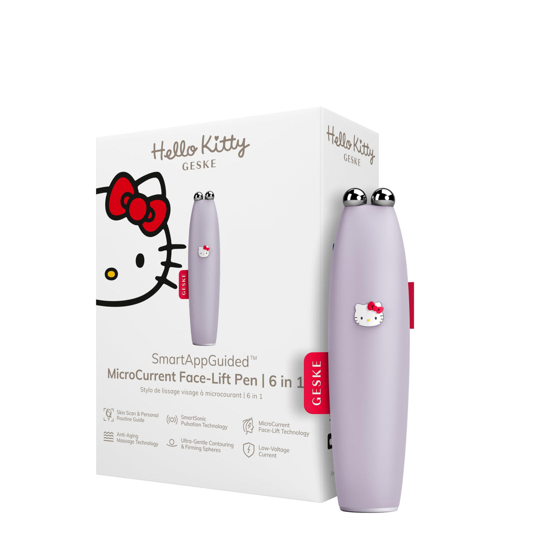 GESKE x Hello Kitty | SmartAppGuided™ MicroCurrent Face-Lift Pen | 6 in 1 | Skincare Tool mit Mikros