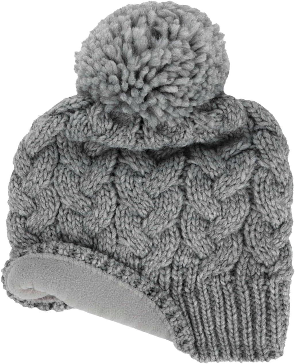 Seeberger Travola Bommelmütze Strickmütze Beanie Damenmütze Damen - mit Futter, Oversize Winter Herb