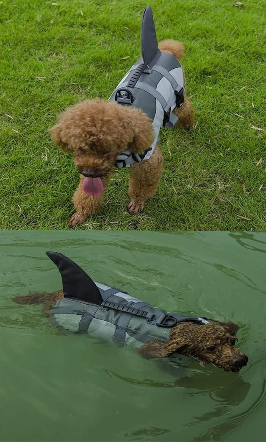 Aokay Pet Hundeschwimmweste Schwimmweste Badeanzug (L, Grau) L Grau, L Grau