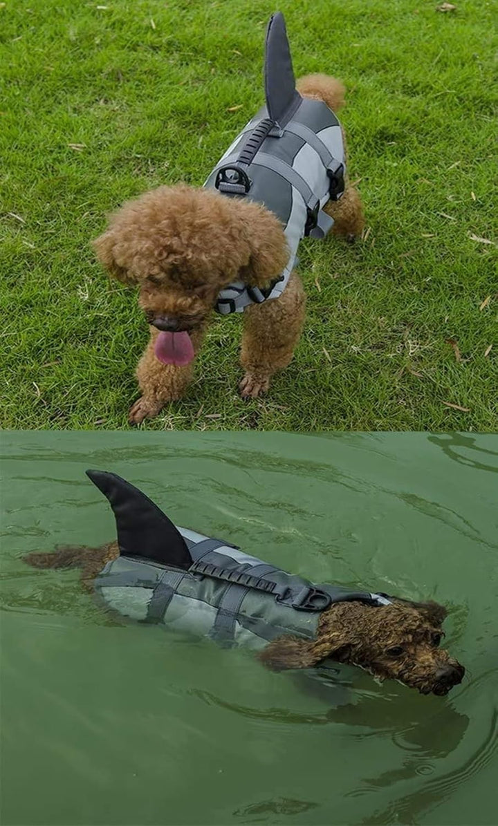 Aokay Pet Hundeschwimmweste Schwimmweste Badeanzug (L, Grau) L Grau, L Grau