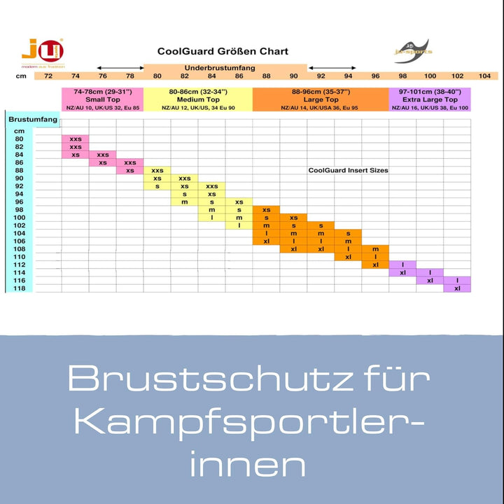 Ju-Sports Brustschutz für Damen Cool Guard Super komplett - weiss I Brustschutz Kampfsport mit abneh