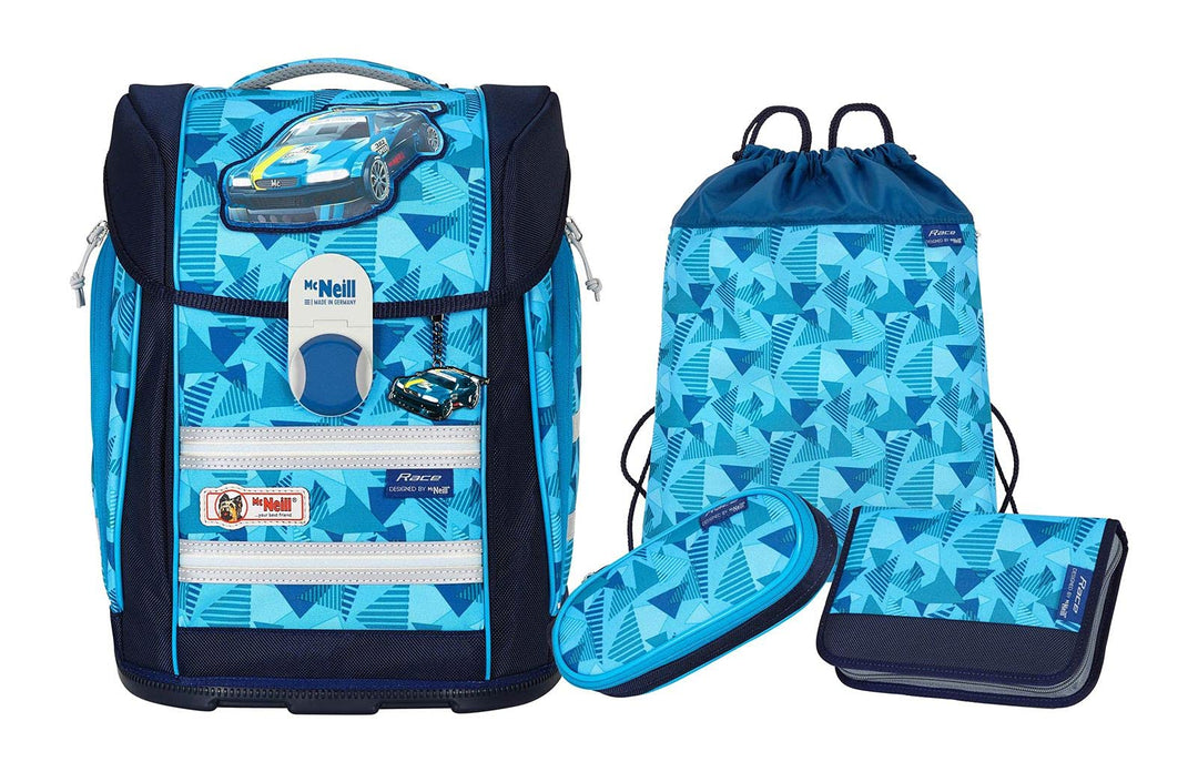 McNeill ERGO Primero McLight Schulranzen-Set 4tlg. Blau ca. 30 x 38 x 22 cm, Blau ca. 30 x 38 x 22 c