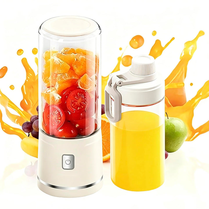 Tragbarer USB-Smoothie-Mixer mit 450ml Glasbecher: Perfekter Mini-Mixer für frische Säfte, Shakes, S