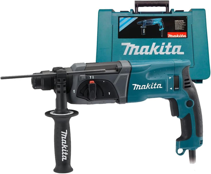 Makita HR2470 Bohrhammer für SDS-PLUS 24 mm Plus-Bohrhammer ohne Bohrerset Türkisblau, Plus-Bohrhamm