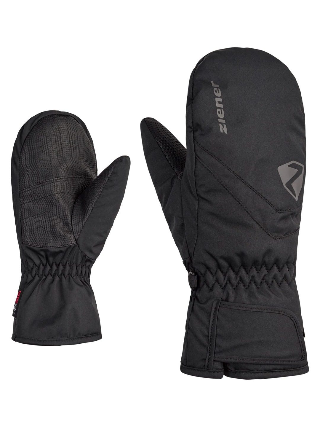 Ziener Kinder Loriano Ski-Fäustling/Wintersport | wasserdicht, atmungsaktiv 3 Schwarz, 3 Schwarz