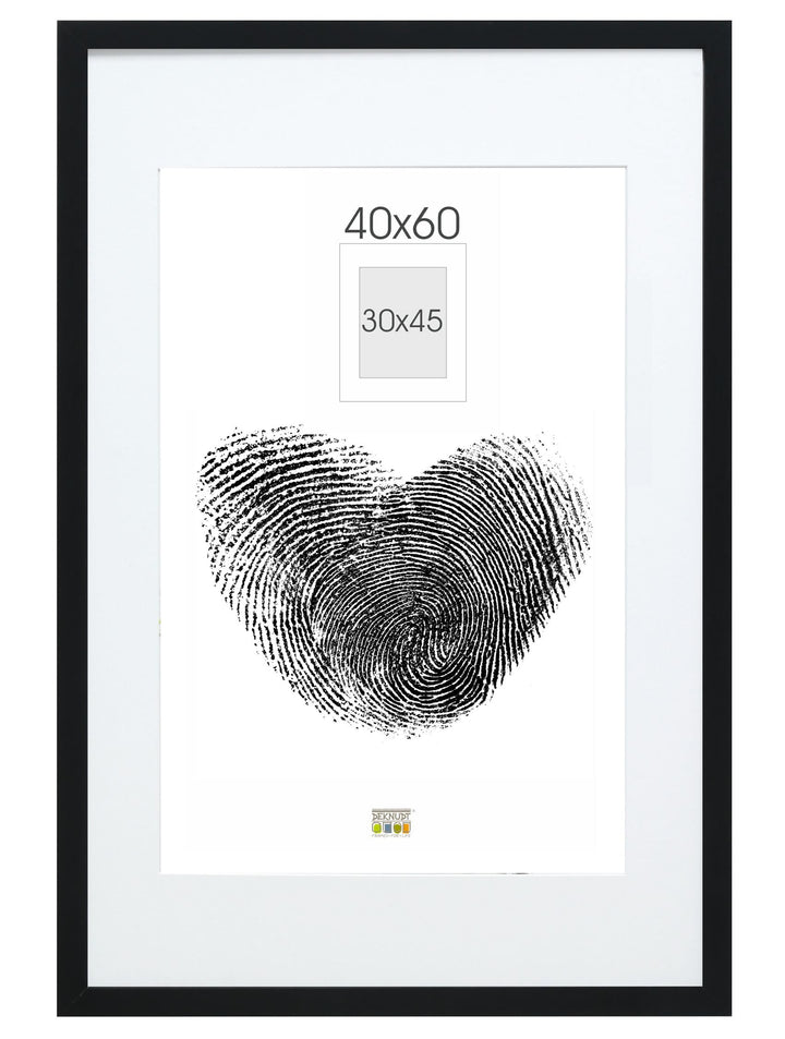 Deknudt Frames Bilderrahmen, Schwarz, Holz, 40 x 60 cm, passt überall 30 x 45 cm