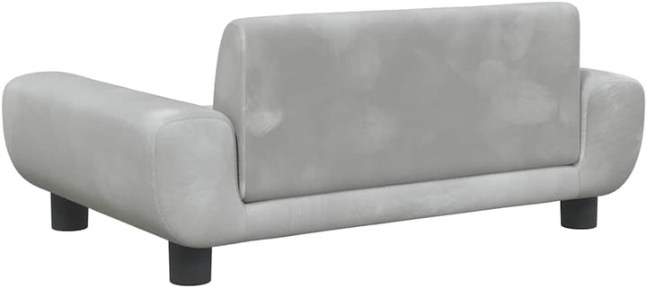 vidaXL Kindersofa Hellgrau 70x45x33 cm Samt 70 x 45 x 33 cm Hellgrau, 70 x 45 x 33 cm Hellgrau