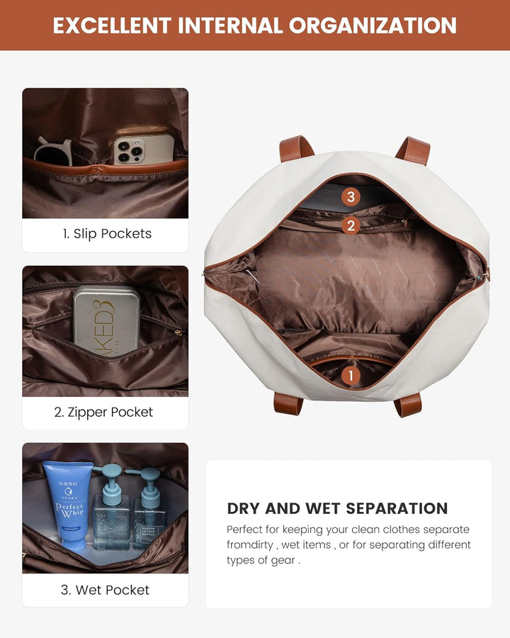 LOVEVOOK Reisetasche Damen, Weekender Damen Kliniktasche Geburt, Handgepäck Tasche Für Flugzeug, Spo