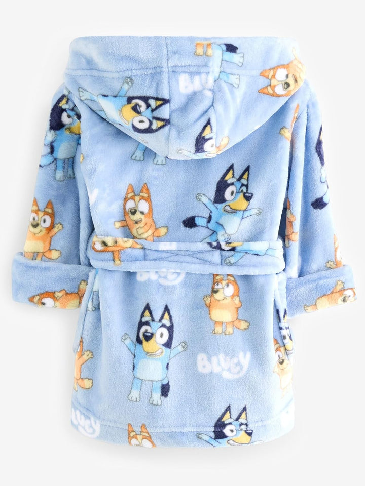 NEXT Mädchen Standard lizenzierter Morgenmantel aus Fleece, Bluey 98-104 Blau, 98-104 Blau