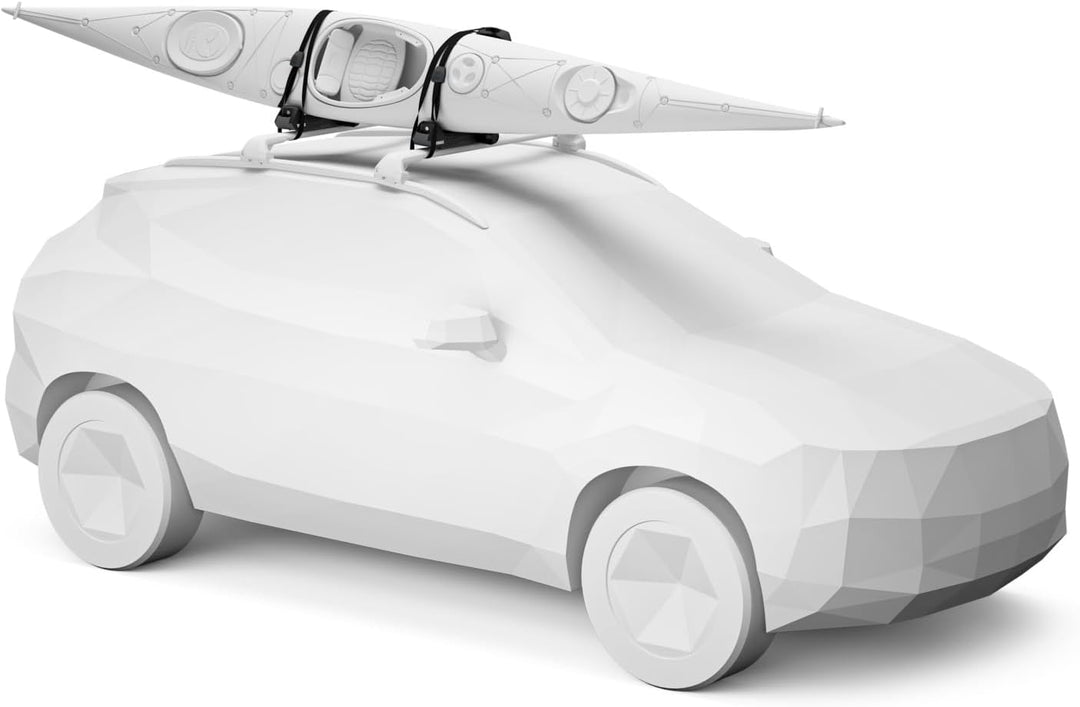 Thule 849000 Hull-a-Port Aero Kajakträger auf Dem Dach für 1 Kajak, Schwarz, 1 Kayak