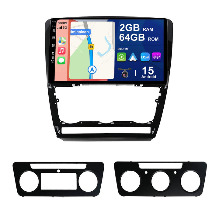 Android 15 IPS Autoradio Passt für Skoda Octavia (2006-2014) - Eingebautes CarPlay Android Auto - KO